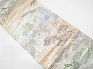 京風景模様織り出し袋帯